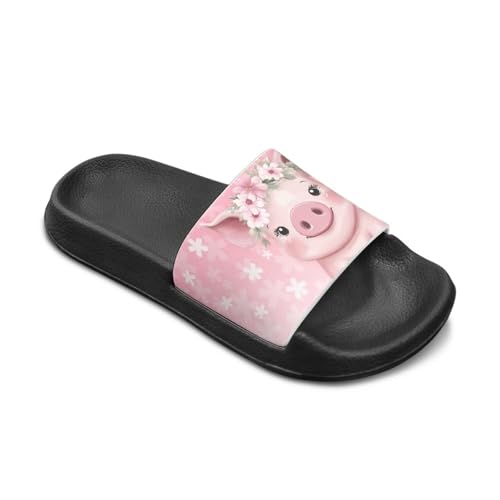 Children's Slippers Beach Sandals Slide Sandals Filp-Flops for Kids Girls Gift for Daughters Little Sisters Black2