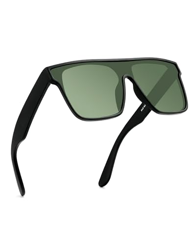 Image of GLINDAR Oversized Square Polarized Sunglasses for Men Women, One Piece Shield Shades UV400 Protection