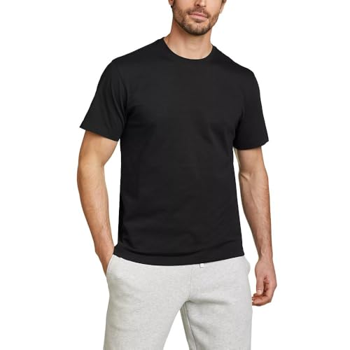 Eddie Bauer Men's Legend Wash 100% Cotton Short-Sleeve Classic T-Shirt, Black, X-Large