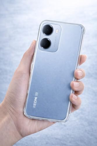 Image of Back Cover for Redmi 15A 5G (Silicone Clear Shockproof Case with Camera Protection | Soft and Flexible | Ultra Clear Slim Back Cover | Transparent)