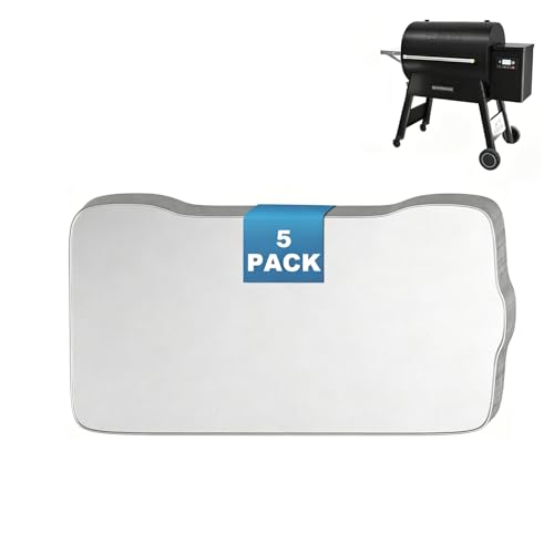 SafBbcue BAC521 Drip Tray Liner Replacement for Traeger Ironwood 885 28.75 x 15.5 Inch Portable and Foldable Disposable Aluminum Grill Tray for Collecting Grease 5 Pack