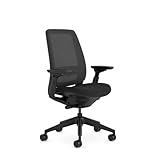 Steelcase Series 2 Ergonomic Office Chair With LiveBack Lumbar Support And 4D Armests Black/Black, 72 x 64 x 101