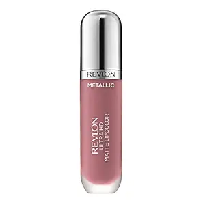 REVLON Ultra HD Metallic Matte Lipcolor, Liquid Lipstick, Glam