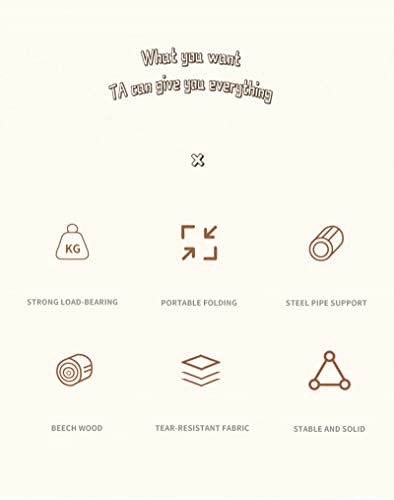 Aikara Portable Wooden Folding Camping Chair Compact Beech Wood Thicken 600D Oxford Backrest Chair For Outdoor, Fishing, Beach, Picnic, Road Trip,Black Large #TOP2