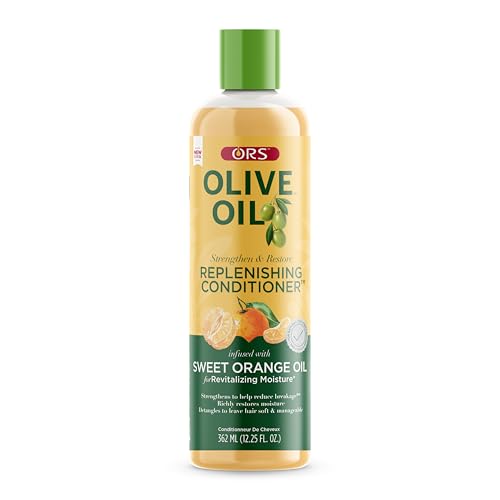 ORS Olive Oil Strengthen & Nourish Replenishing Conditioner infused with Sweet Orange Oil for Revitalizing Moisture 12.25 Ounce (Pack of 1)