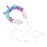 [Levemolo] 有線ヘッドホン 女の子用 猫耳デザイン 保温イヤーマフ付き ユニコーンヘッド 向け ジャック 学校用 音楽映画ゲーム対応 冬季快適ヘ