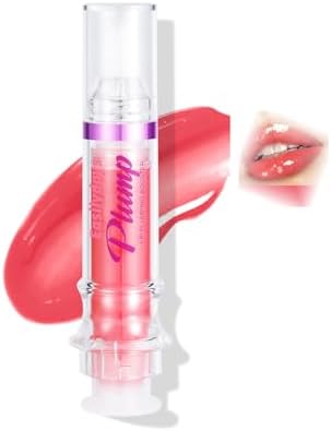 Spicy Lip Gloss Plumper Glossy Lip Lipstick, Lifting Gloss, Hydrating, Volumizes, High-Shine, Lip Plumping Lip Glaze Lip Makeup, Plump & Pout Lip Plumper for Women Girls (#04)