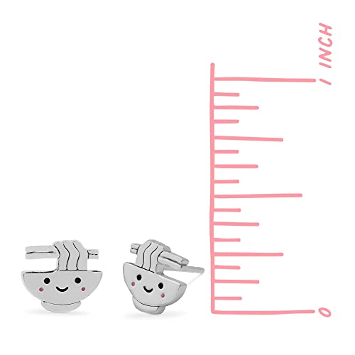 Boma Jewelry Sterling Silver Ramen Noodle Bowl Stud Earrings3