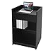Podium Stand with Drawer | Wood Cash Register Stand | Checkout Counter Cash Register Restaurant Hostess Podium Stand | 38 inches Height | Raised Baffle (Black)