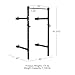 Titan Fitness T-3 Series Wall Mounted Folding Power Rack, 91