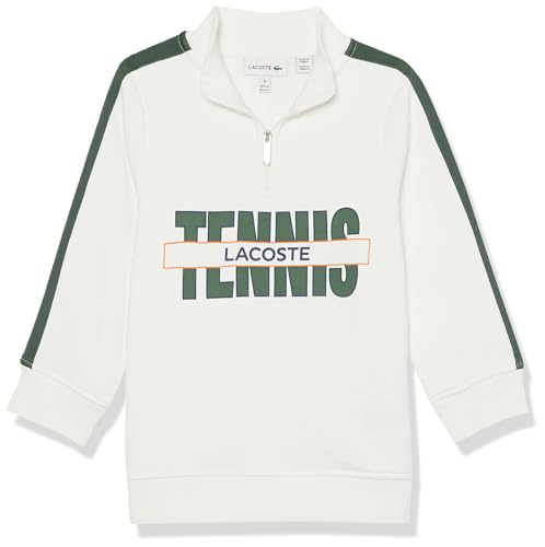 Lacoste Kids' Long Sleeve Heritage Graphic Quarter Zip Sweatshirt