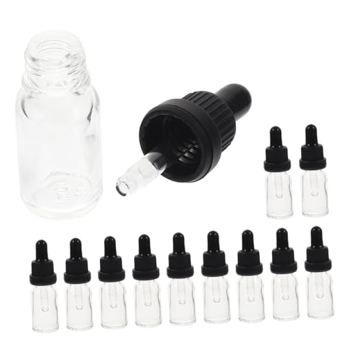 CANIGHT 12 Botellas De Vidrio Con Gotero Para Aceites Esenciales, Botellas De Muestra Para Aceites Esenciales, Botellas Con Gotero Multifunción, Botellas Pequeñas Para Aceites Esenciales.
