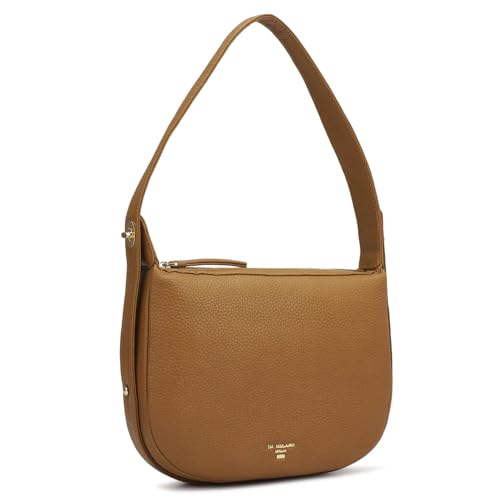Image of Da Milano Women's Leather Shoulder Bag - Caramel