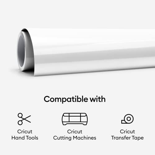 Image of Cricut Everyday Iron On - 12 inch x 12ft - HTV Vinyl for T-Shirts - Use with Cricut Explore Air 2 /Maker, StrongBond Guarantee, Outlast 50+ Washes, White