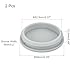 MECCANIXITY 2pcs Silicone Snap in Locking Hole Plugs,52.6mm/2.1 Inch Mounting Diameter Narrow Groove Width 5mm Panel Seal Cover Round for Kitchen Bulkheads Waterproof Sealing Plugs Grey