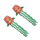 WRITWAA 2 Stück Windsack als Dekorative Herbstdeko Halloween aus Polyester für Garten Leichte Hängende Windrichtungsflagge für Außenbereich und Hof