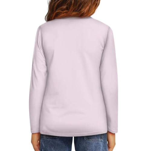 Image of Girls Long Sleeve T Shirt Cute Cartoon Crewneck Shirt for Kids 3-16Y Fall Winter Clothes