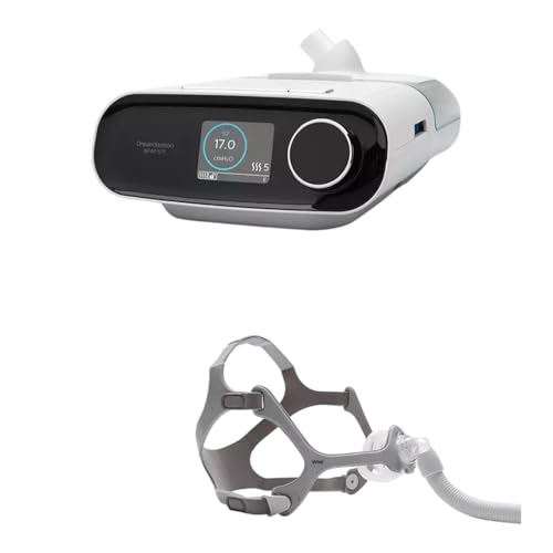Image of Philips DreamStation BiPAP Pro | Sleep Apnea & Snoring Device + Wisp Nasal Mask with Fabric Frame, Magnetic Clips | Online Demonstration & Installation
