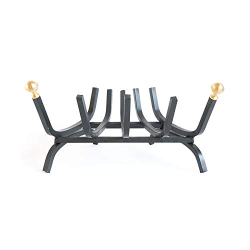 BRUCIALEGNA PESANTE ANGOLARE IN FERRO BATTUTO PER CAMINO