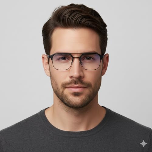 Image of Blue Light Filter Glasses Unisex Computer Eyewear for Men and Women Anti Glare Screen Protection Glasses for Laptop Mobile Gaming Work Reading Digital Eye Strain Relief Spectacles
