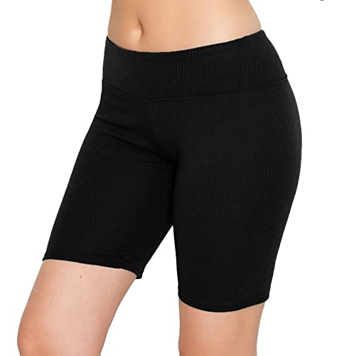 Image of ALWAYS Faux Leather Shorts - High Waist Active Stretch Yoga Short Pants for Women
