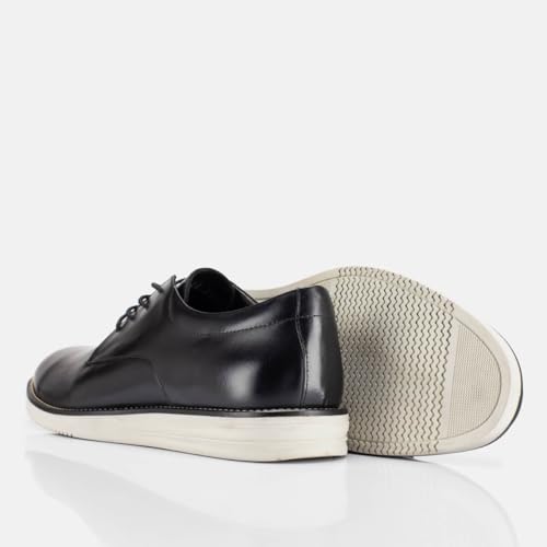 Sapato Premium Casual Masculino couro Oxford Moderno (Preto, BR, Adulto, Numérico, 37)