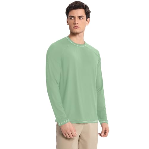 Dark Sea Green UPF 50+ Long Sleeve Sun Shirt Fishing Round Neck Sun Protection Long Sleeve Water Fishing3