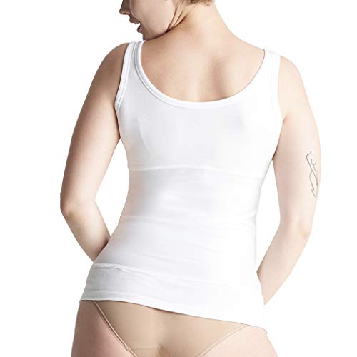 Yummie Women's Boyfriend 3-Panel Shaping Tank, White, Large #TOP2