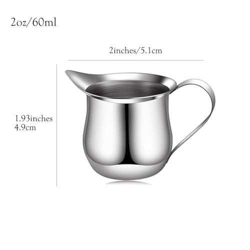 6 Pack Jarras pequeñas de acero inoxidable 2oz para cremas miniatura 3