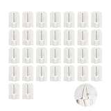 30 Pcs Ganchos Adhesivos, Ganchos de Cortina Autoadhesivos Ganchos Adhesivos...