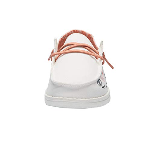 Image of HEYDUDE Girl's Wendy Youth Doodle Bohon Size 4 | Girl's Shoes | Girl's Lace Up Loafers | Comfortable & Light-Weight