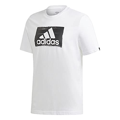 T-shirt adidas Brushstroke homme en coton à col rond coupe standard