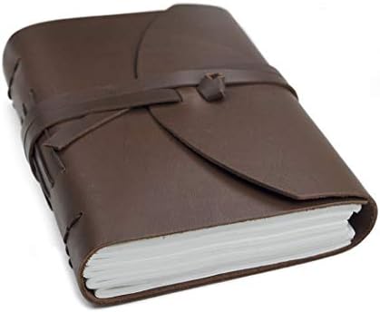 Life Arts Handmade Enya Leather Journal, A5 (15x21cm) Rustic Tan