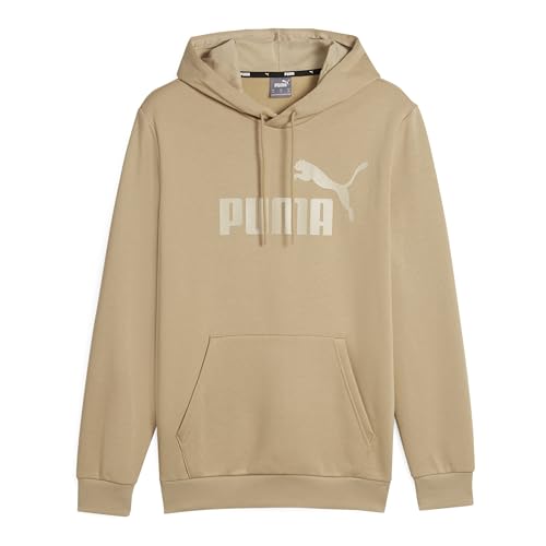 Image of Puma Cotton Men Ess Big Logo Hooded Neck Hoodie Fl (S) Mineral