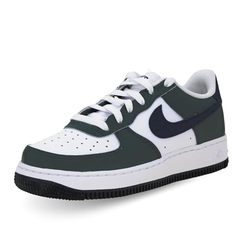 Nike Air Force 1 Low Grade School Lifestyle Shoes (Vintage Green/White/Obsidian) (HF5178-300, Green/White)