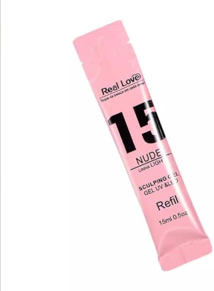 Gel Alongamento de Unha 15 Nude uv/led Refil Real Love 15g