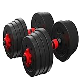 WANGWANGDUI Mancuernas De Fitness Mancuernas for Hombres, Equipo de Ejercicios for el hogar, combinación de Peso Ajustable, par de Mancuernas recubiertas de Goma Mancuerna(20kg)