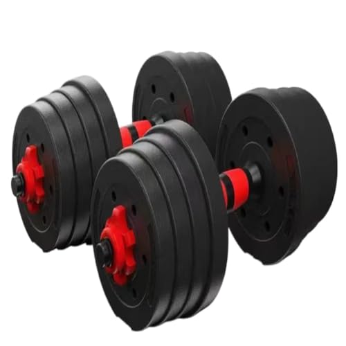 WLFKL Mancuerna Mancuernas for Hombres, Equipo de Ejercicios for el hogar, combinación de Peso Ajustable, par de Mancuernas recubiertas de Goma Sostener Objetos Pesados(60kg)