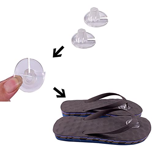 Image of 5 Pairs Silicone Thong Sandal Toe Protectors Clear Sandal Flip Flops Gel Toe Guards Cushions Thong Protectors