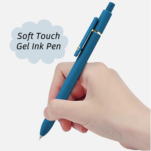 YOXMJDB Gel Pens, 6 Pcs 0.5mm Fine Point Smooth Writing Pens Cute Pens, High-End Series Black Ink Pens for Journaling Note Taking, School Office Supplies for Women Men (6 Pcs Gold Vintage) - Thumbnail 4