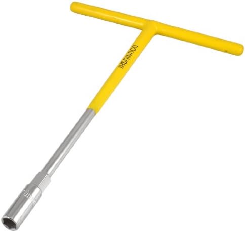 uxcell Rubber Coated T Handle 10mm Hex Hexagon Socket Wrench Spanner Tool