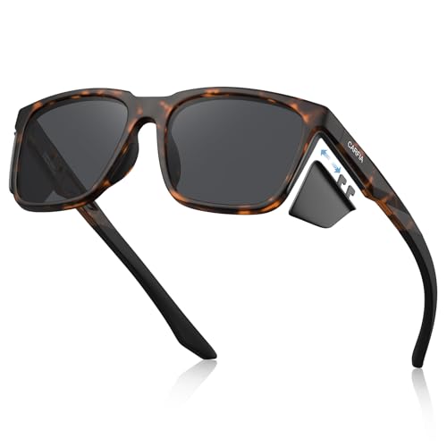 CARFIA Retro Sport Casual Polarized Sunglasses For Men Women With Removable Side Shield UV 400 Protection CA0921