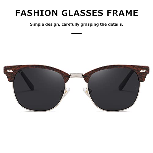 AEVOGUE Polarized Sunglasses For Women And Men Semi Rimless Frame Retro Sun Glasses AE0369