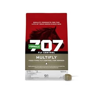 Formula 707 MultiFly Feed-Thru Fly Control Pellets for Horses – Palatable & Safe Fly Population Reduction (5 lb Bag – 91 Servings)