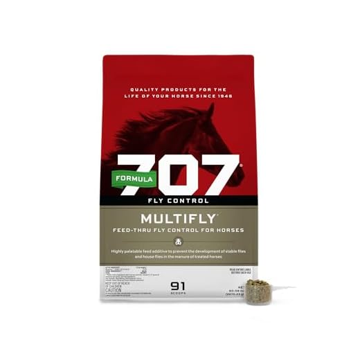 Formula 707 MultiFly Feed-Thru Fly Control Pellets for Horses - Palatable & Safe Fly Population Reduction (5 lb Bag - 91 Servings)