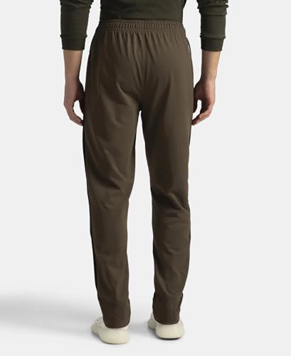 Image of Jockey AM75 Men Super Combed Cotton Rich Slim Fit Trackpant with Zipper Media Pocket