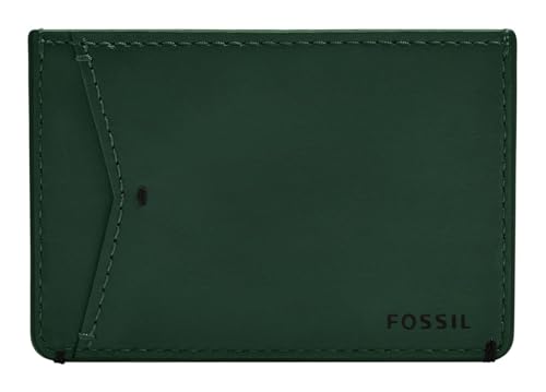 Porte-cartes Joshua Fossil mince et léger en similicuir cactus bleu clair