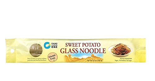 Chung Jung One Korean Sweet Potato Glass Noodle, Non GMO (Gluten Free), Vegan, No Sodium, No Sugar 3.5oz (100g)