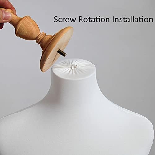 Torso Mannequin Stand, Female Mannequin Torso Dress Form, Height Adjustable Half Body Woman Model for Shop Window Clothing Display, 6 Styles