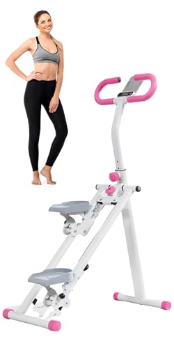 Stair Stepper for Home,Vertical Climber Workout Machine,Stair Stepper with Handlebar for Full-Body Exercise Stair Stepper with Stable Frame Adjustable Handlebar (Pink)
